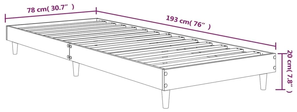 Giroletto Bianco 75x190 cm in Legno Multistrato