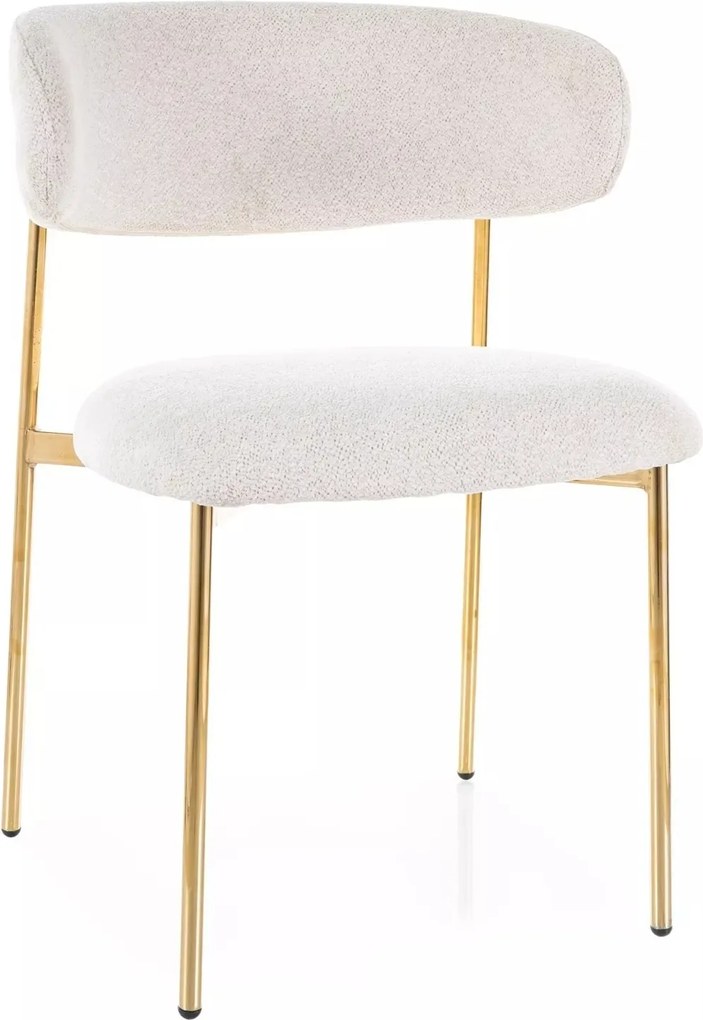 Sedia Elton Raven beige / oro – 56x46x80 cm