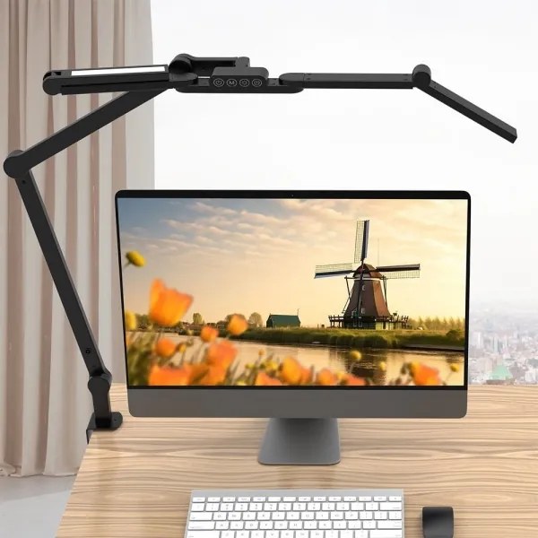 LED Dimmerabile flessibile lampada da tavolo LED/24W/230V 3000-6500K CRI 92 nero