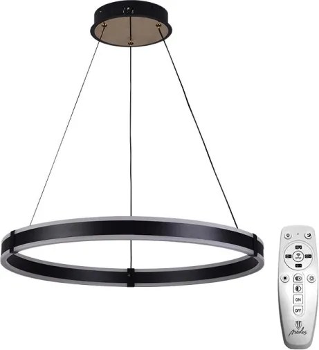 Brilagi-LED Lampada a sospensione dimmerabile su cavo CIRCLE LED/85W/230V 3000-6500K nero + telecomando