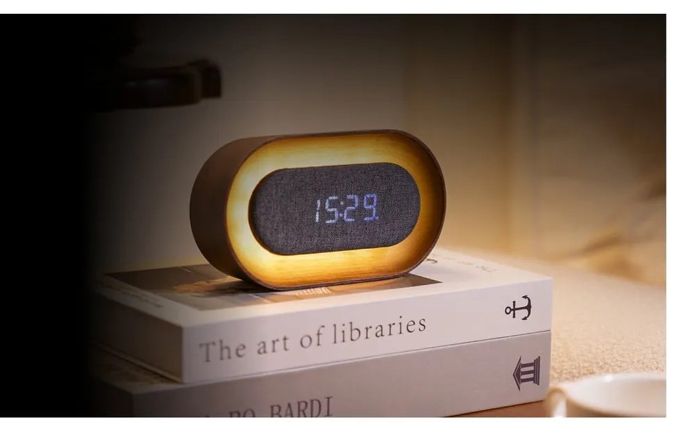 Sveglia digitale Lumos Walnut – Gingko