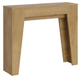 Consolle allungabile fino a 181 cm in nobilitato Quercia Natura - NARROW 90x25 cm