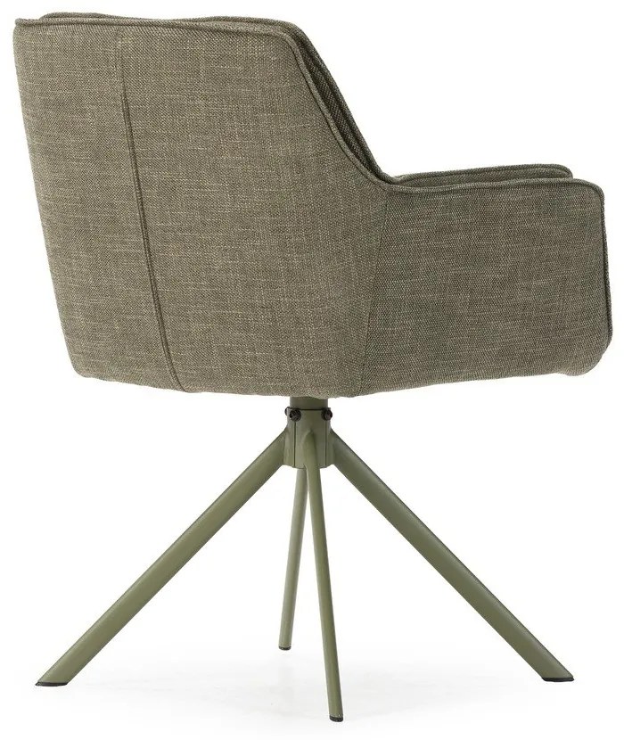 Set di sedie da pranzo verde in imbottito 2 pz Keiko – Marckeric