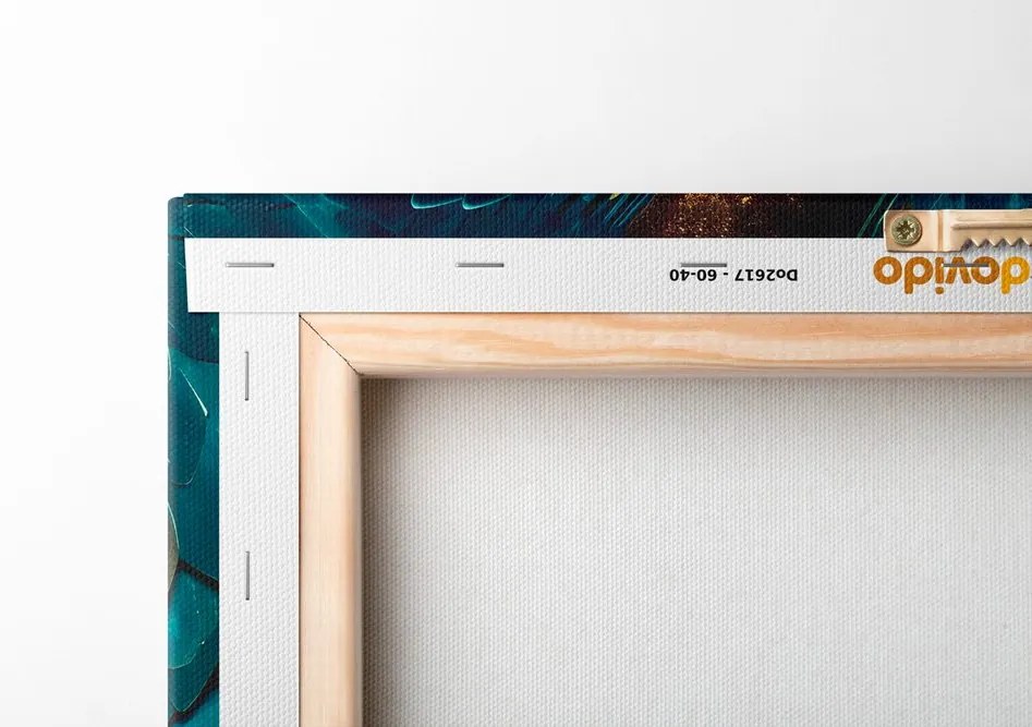 Quadro su tela – Serpente blu-oro