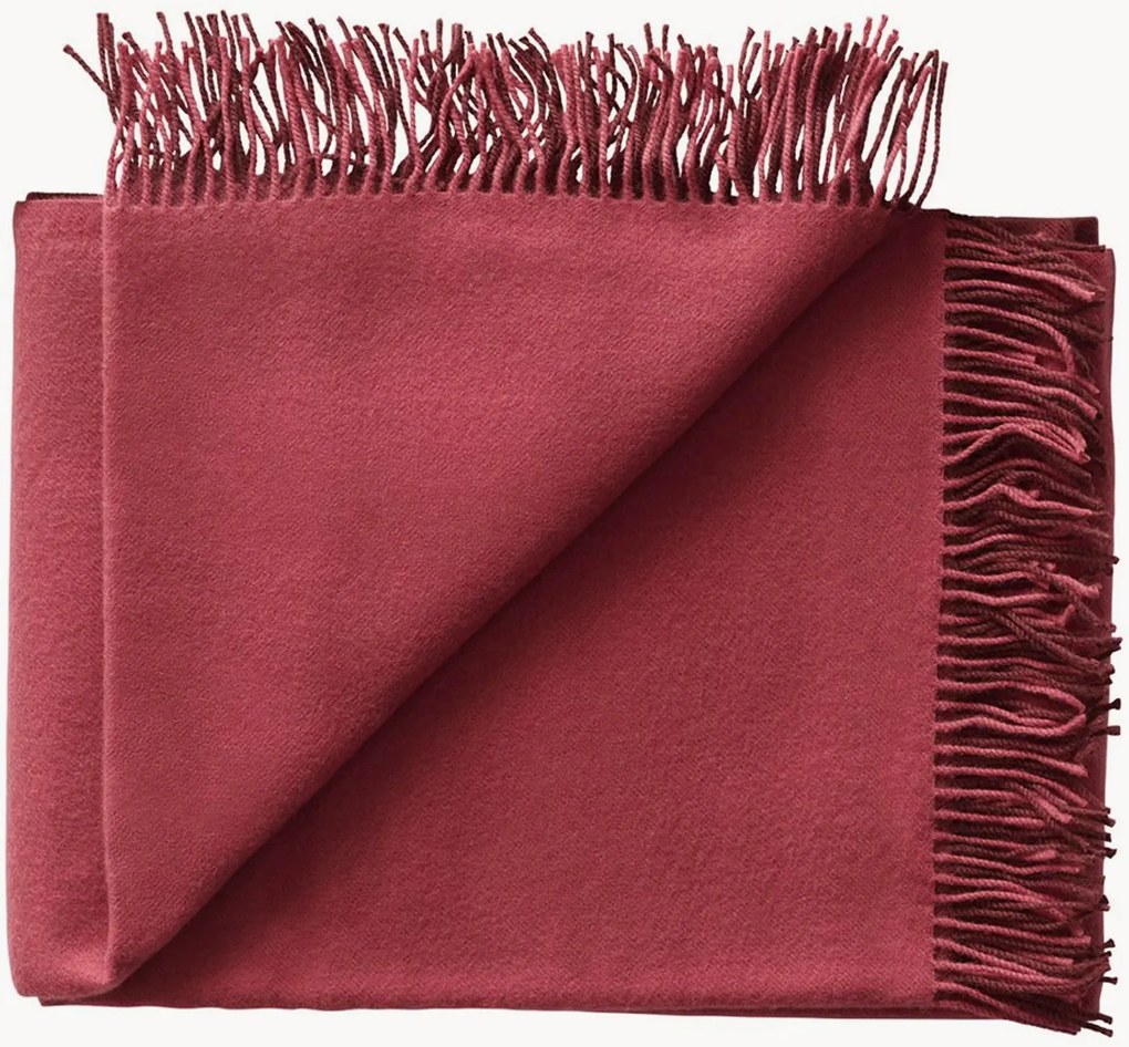 Coperta in lana con frange Secret