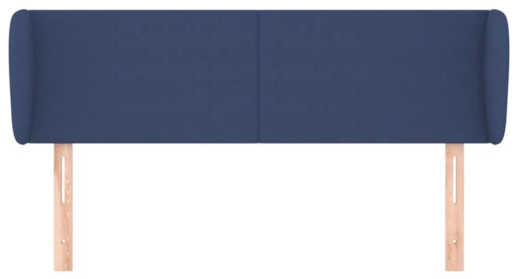 Testiera ad orecchio blu 103x23x78/88cm in tessuto