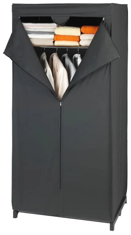 Armadio in tessuto nero 75x160 cm Deep Black - Wenko
