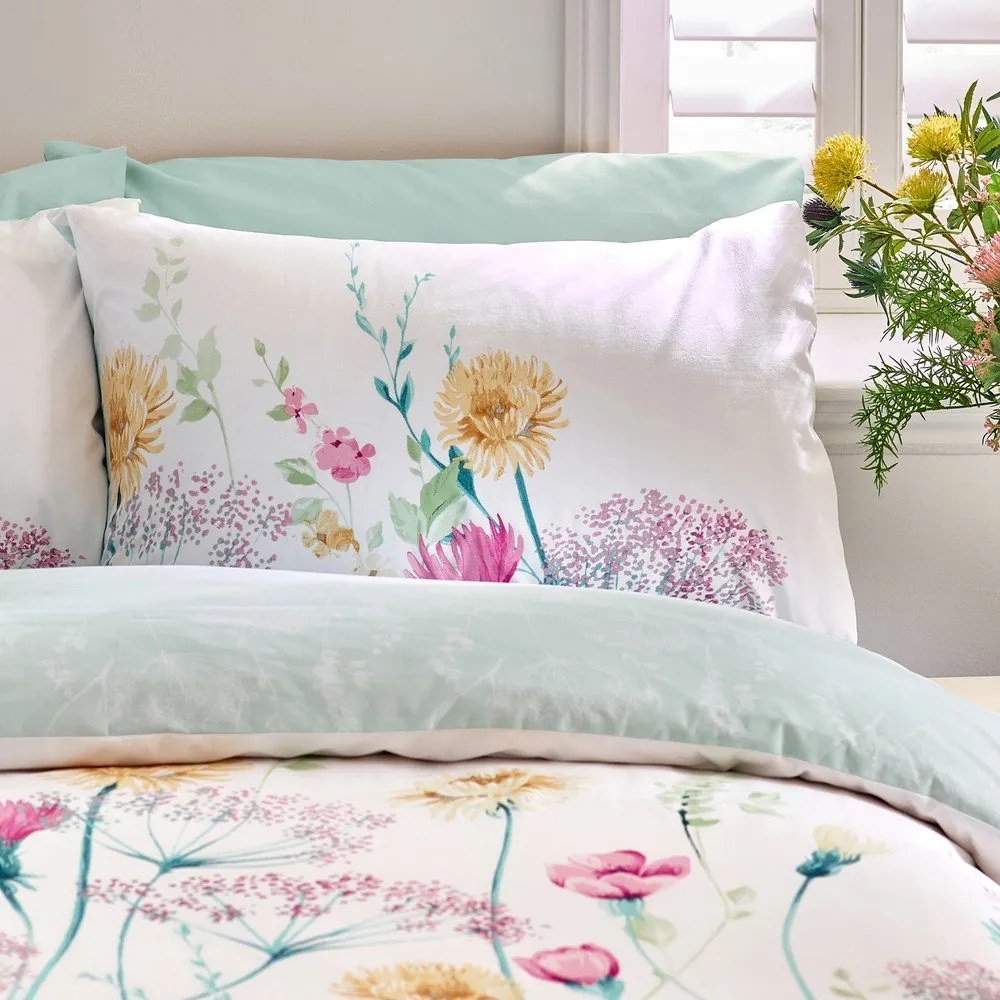 Set copripiumino e federa per letto matrimoniale 3 pezzi 200x200 cm Meadowsweet Floral – Catherine Lansfield