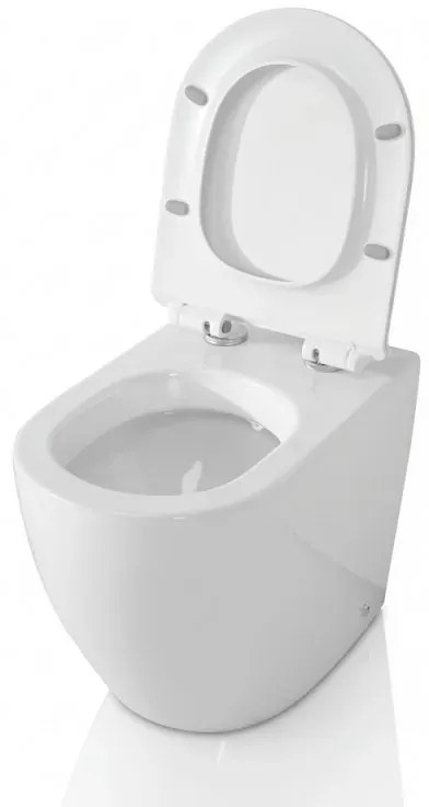 Sanitari filo parete traslati wc con sedile soft-close e bidet in ceramica bianca – Osaka