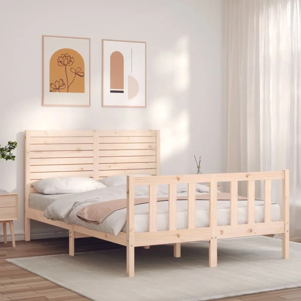 Giroletto Senza Materasso 140x200 Cm İn Legno Massello Di Pino /