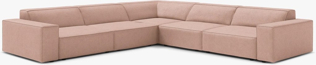 Divano angolare modulare simmetrico Jodie in bouclé Baloo – L283 cm
