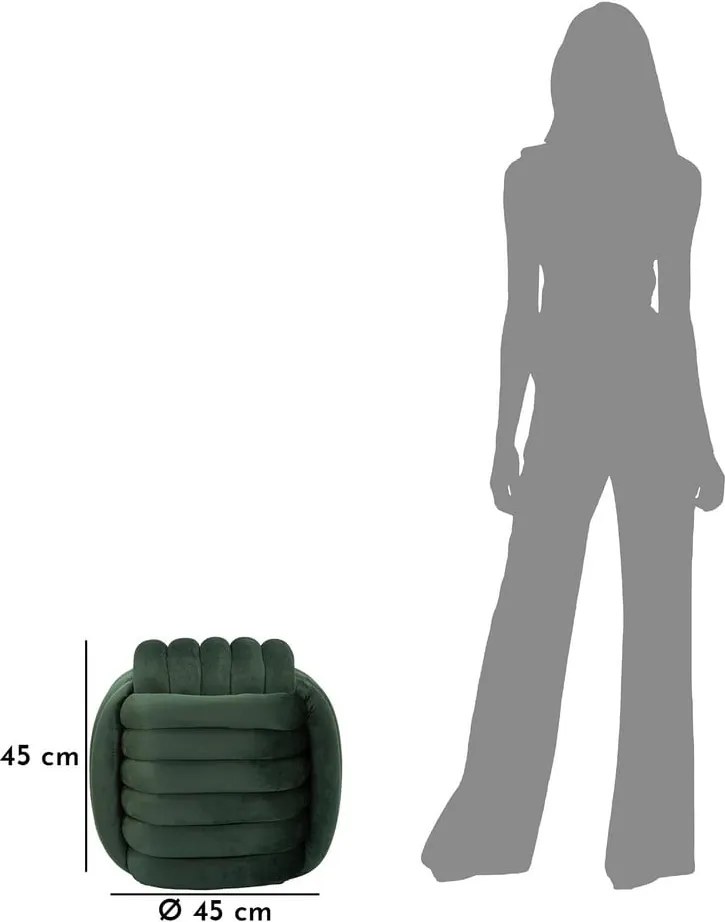 Poggiapiedi in velluto verde Softy - Mauro Ferretti