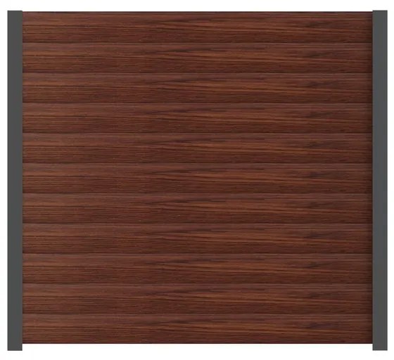 Recinzione Maia in alluminio noce H 134 x L 150 cm