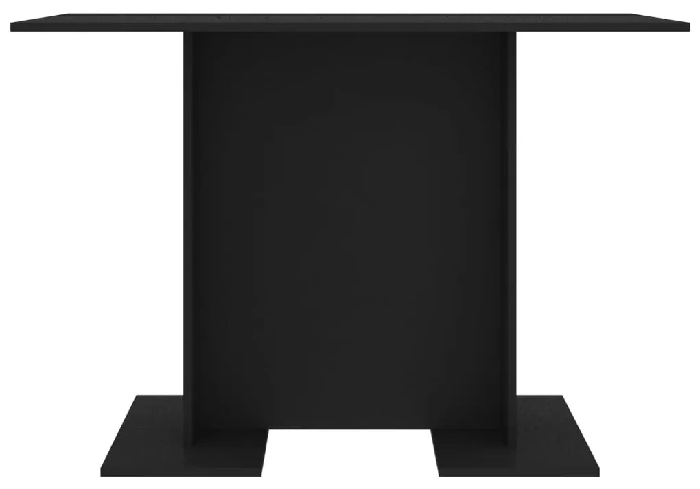 Tavolo da pranzo nero 110x60x75 cm in legno multistrato