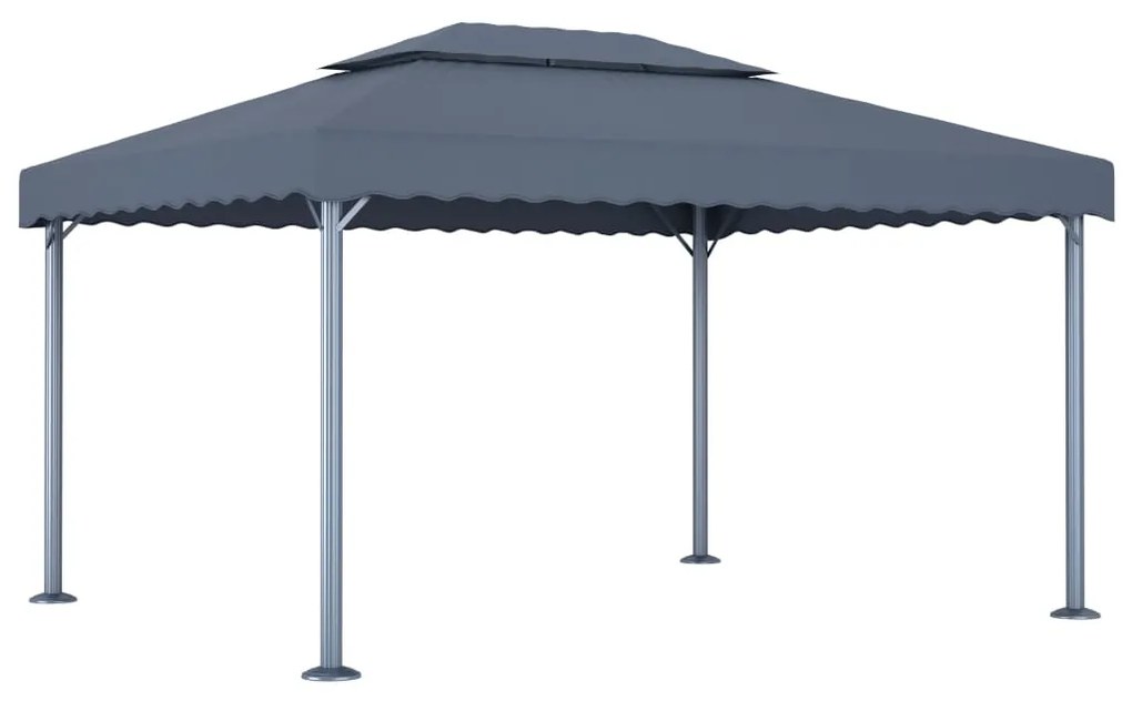 Gazebo 400x300 cm Antracite Alluminio