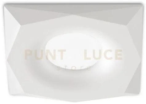 Gfa1180- faretto incasso 1 luce bianco in alluminio quadrato 9,4cm ...