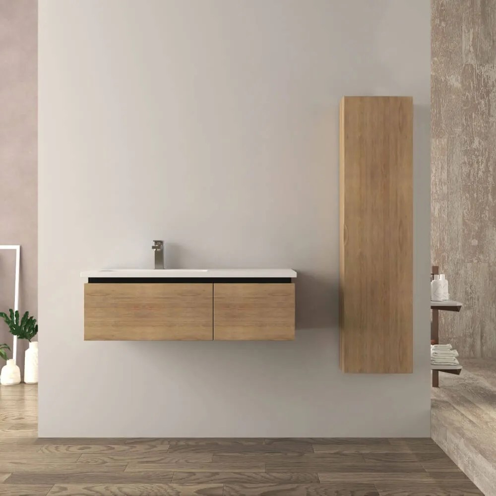 Mobile bagno rovere tabacco 100 cm Mono Slide