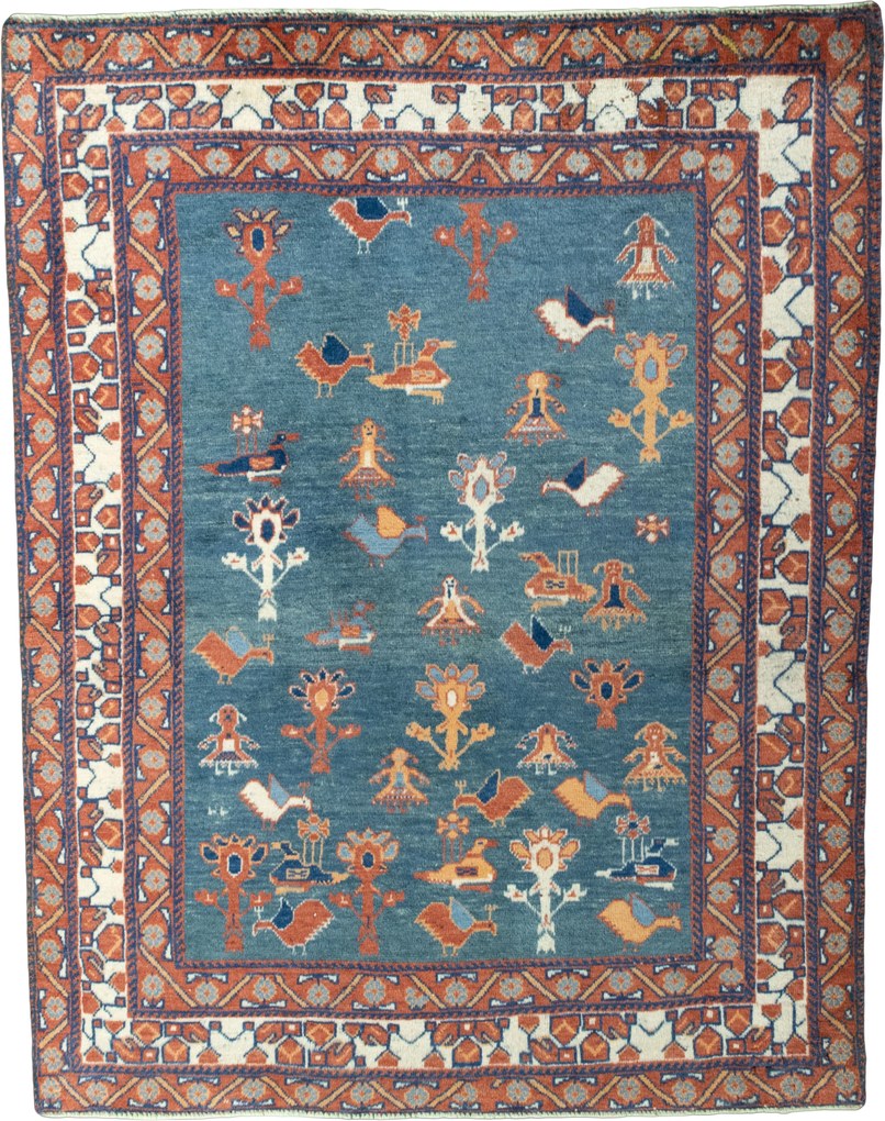 Gabbeh Tappeto persiano 150x120 Verde (Iran) Annodato A Mano