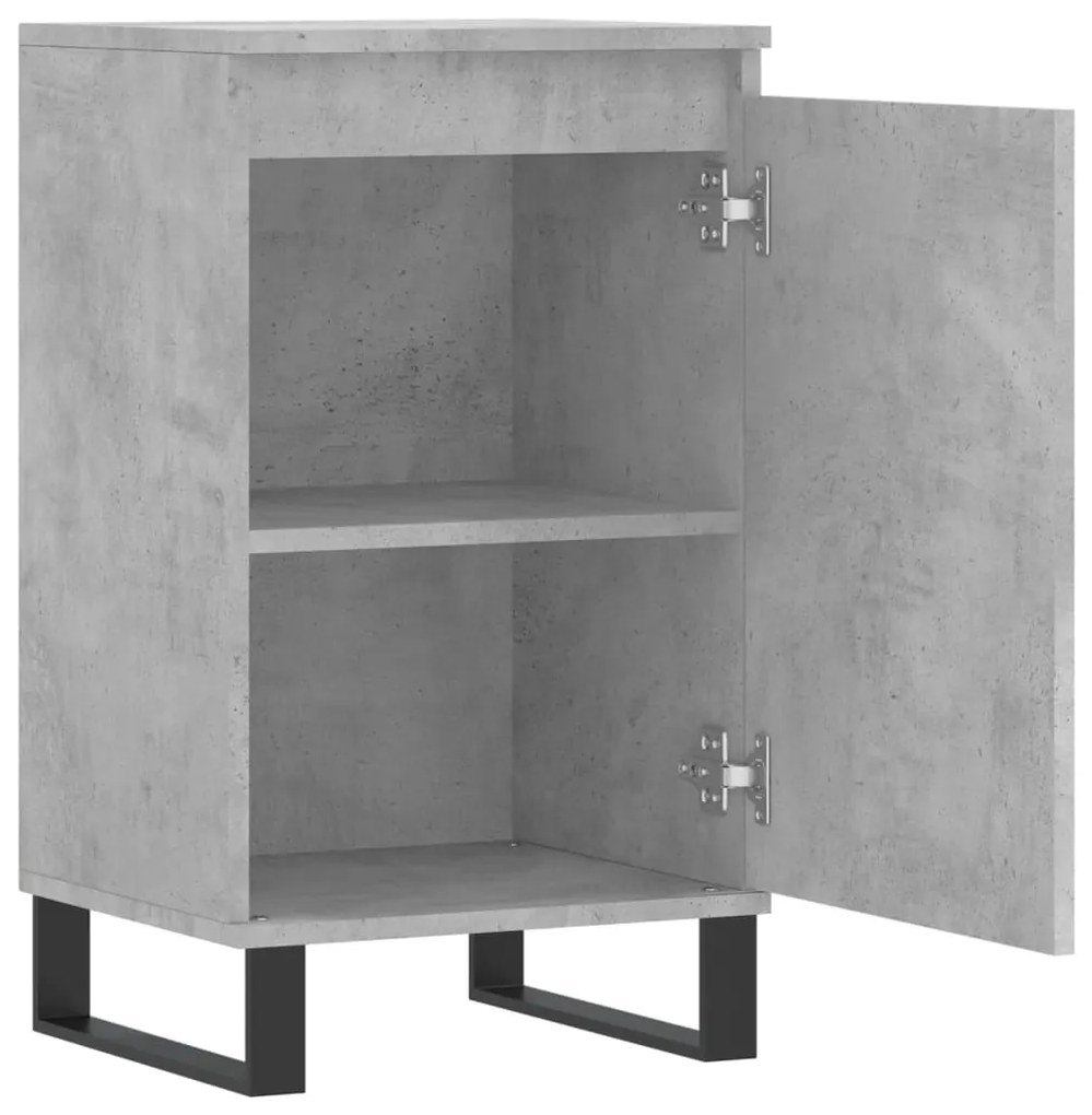 Credenza Grigio Cemento 40x35x70 cm in Legno Multistrato