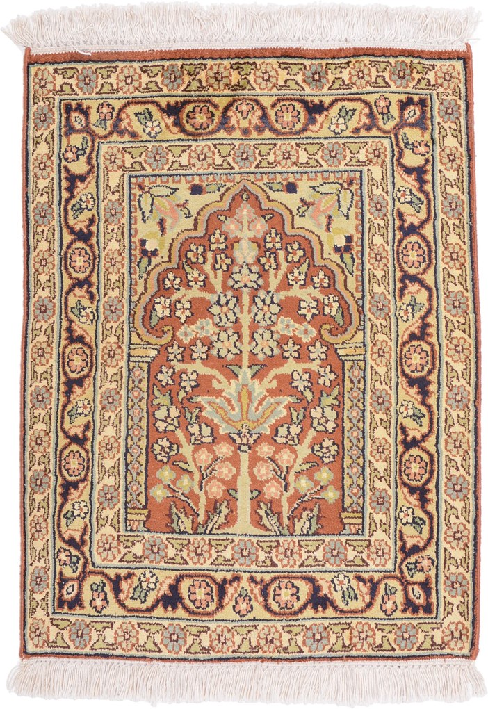 Cashmere Silk Tappeto orientale 40 x 60 (Indian) Annodato A Mano