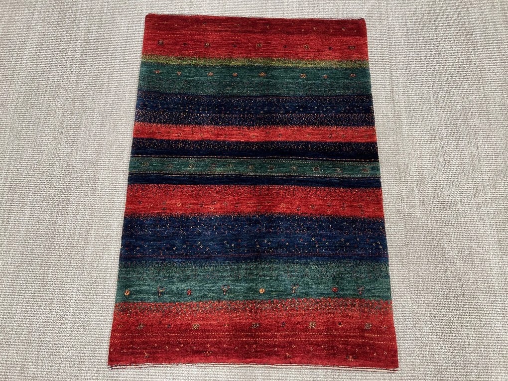 Loribaft Tappeto 80 x 120 Verde (Iran) Annodato A Mano