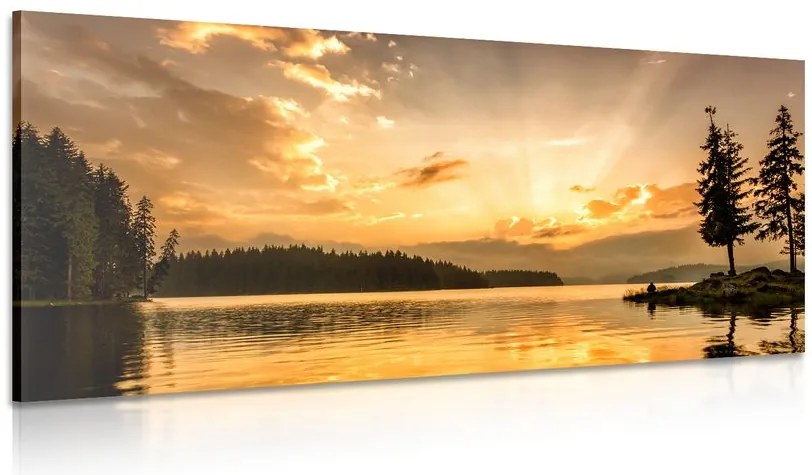 Quadro su tela – Riflesso del lago di montagna