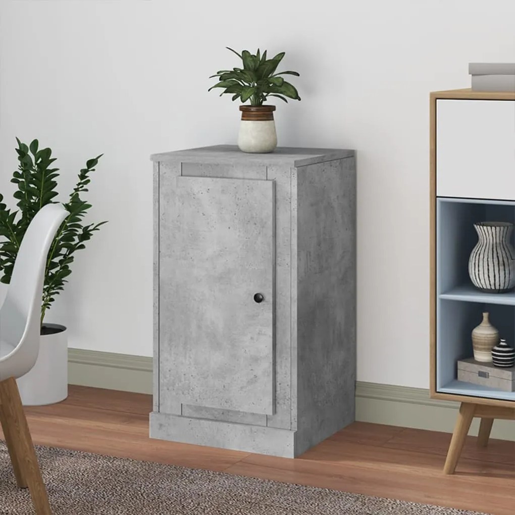 Credenza grigio cemento 37,5x35,5x67,5 cm in legno multistrato