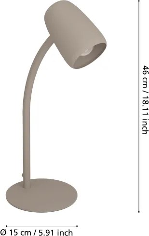 Eglo 901829 - Lampada da tavolo CARLO 1xE14/18W/230V color crema