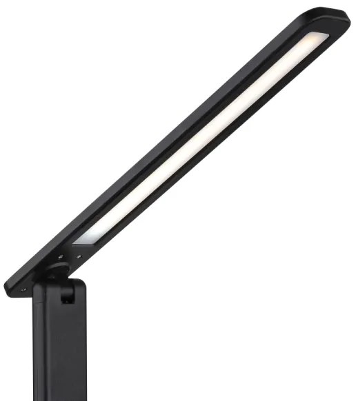 Globo 58439SA - Lampada da tavolo LED ricaricabile BRIGHTON con dimmer a sfioramento LED/4W/5V 1800 mAh nera