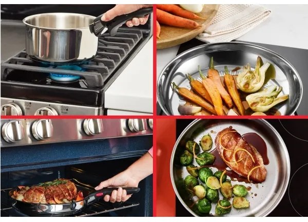 Tefal - Set di pentole 3 pezzi INGENIO COOK in acciaio inox