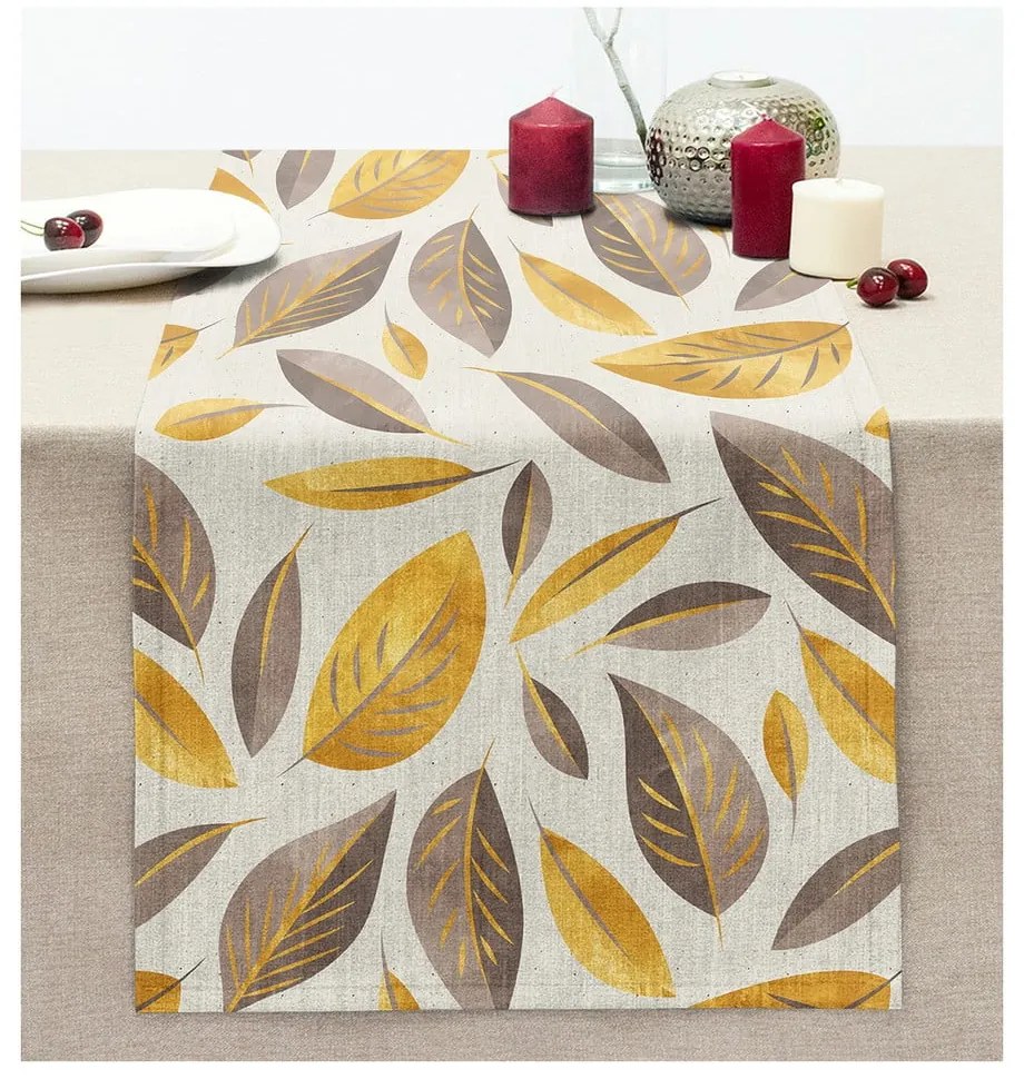 Runner 40x130 cm Yellow And Brown Leaves – Mila Home