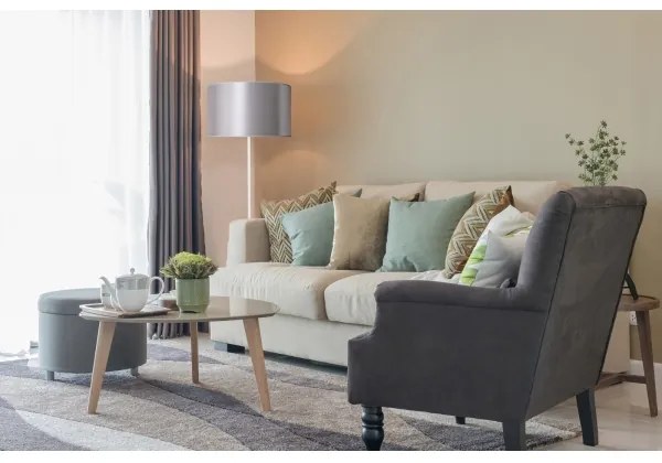 Duolla - Lampada con piedistallo CANNES 1xE27/15W/230V diametro 45 cm argento/bianco