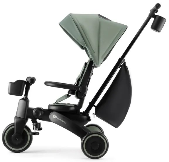 KINDERKRAFT - Triciclo per bambini 4 in 1 JAZZ 2 verde