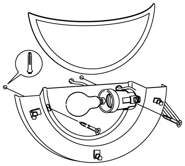 Eglo 83154 - Lampada da muro PLANET 1 1xE27/60W/230V