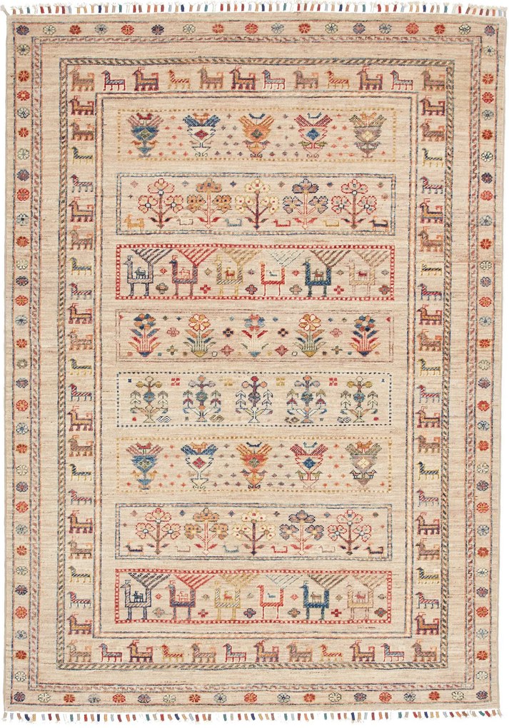 Samarkand Tappeto 130 x 180 Grigio (Pakistan) Annodato A Mano