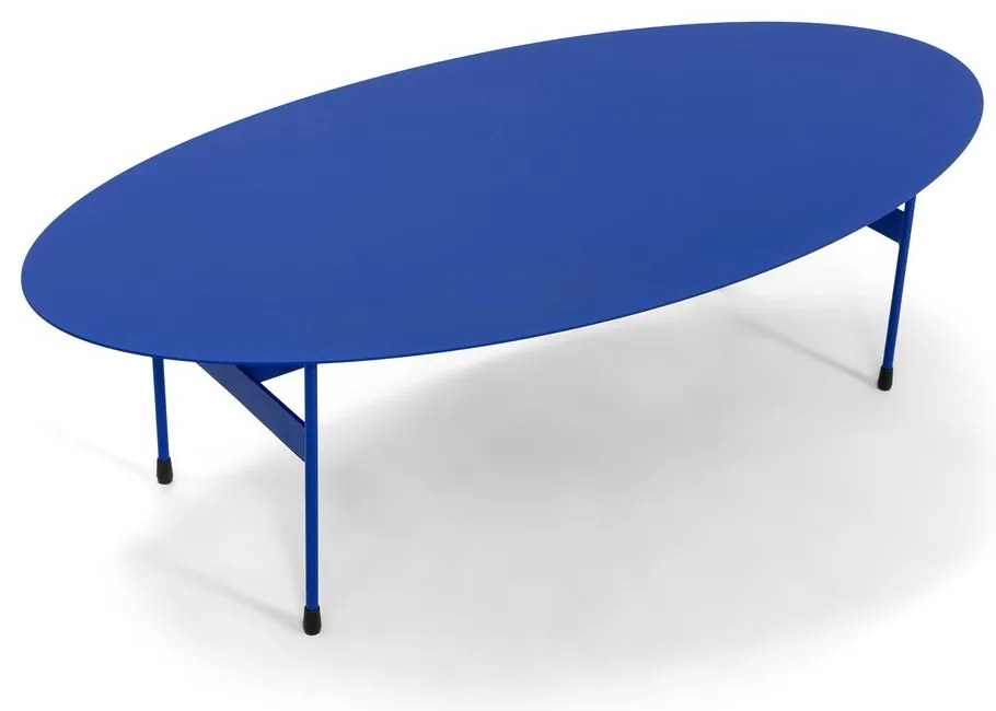 Tavolino da salotto blu in metallo 39x120 cm Mira – Spinder Design