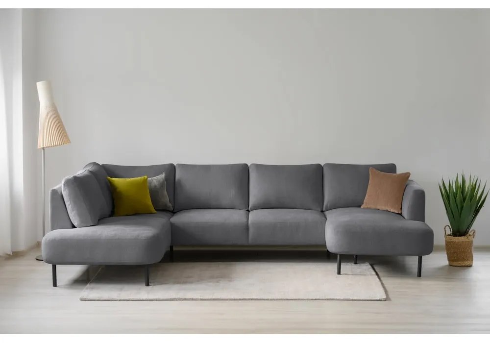 Divano angolare grigio scuro (angolo sinistro/"U") Hero - Scandic