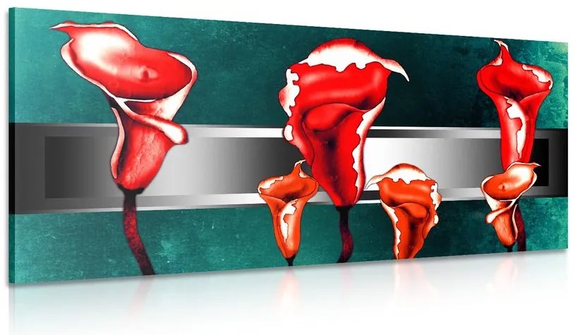 Quadro su tela – Calle rosse astratte