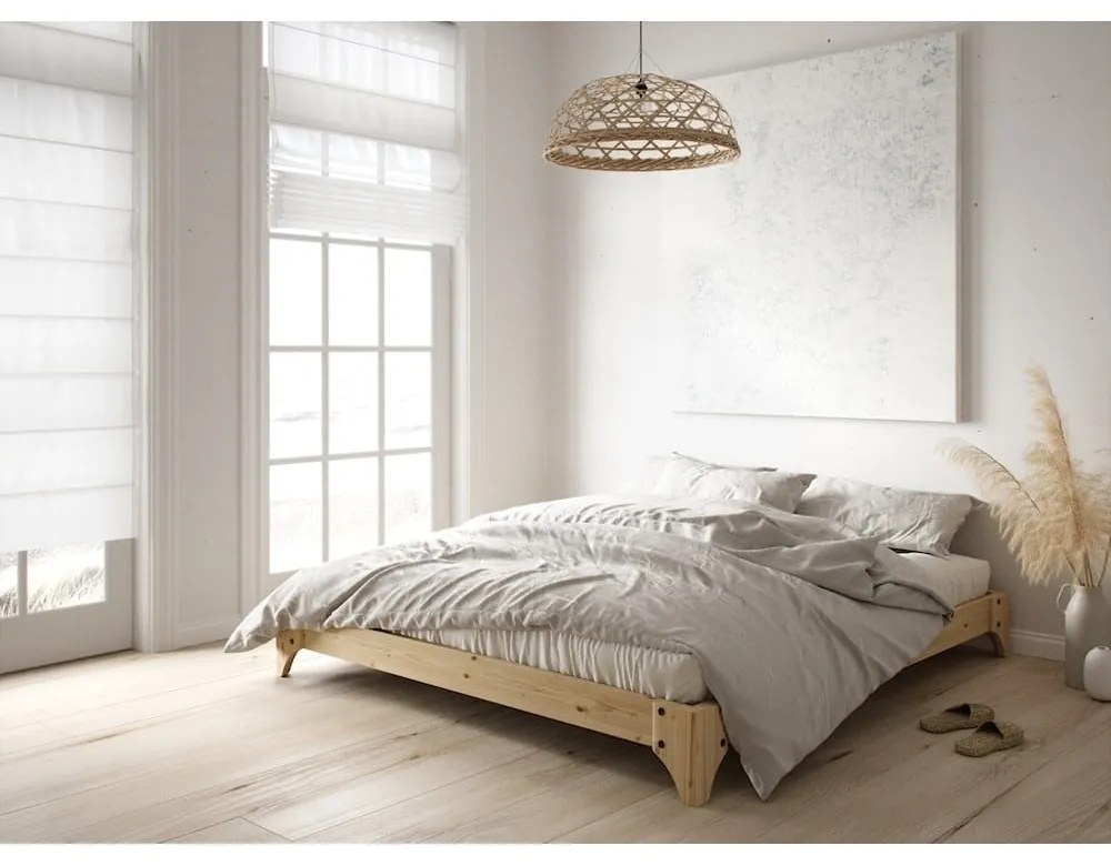 Letto matrimoniale in legno di pino con griglia 160x200 cm Elan - Karup Design