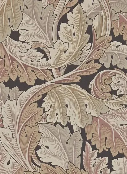 Morris & Co Carta da parati Acanthus - Terracotta