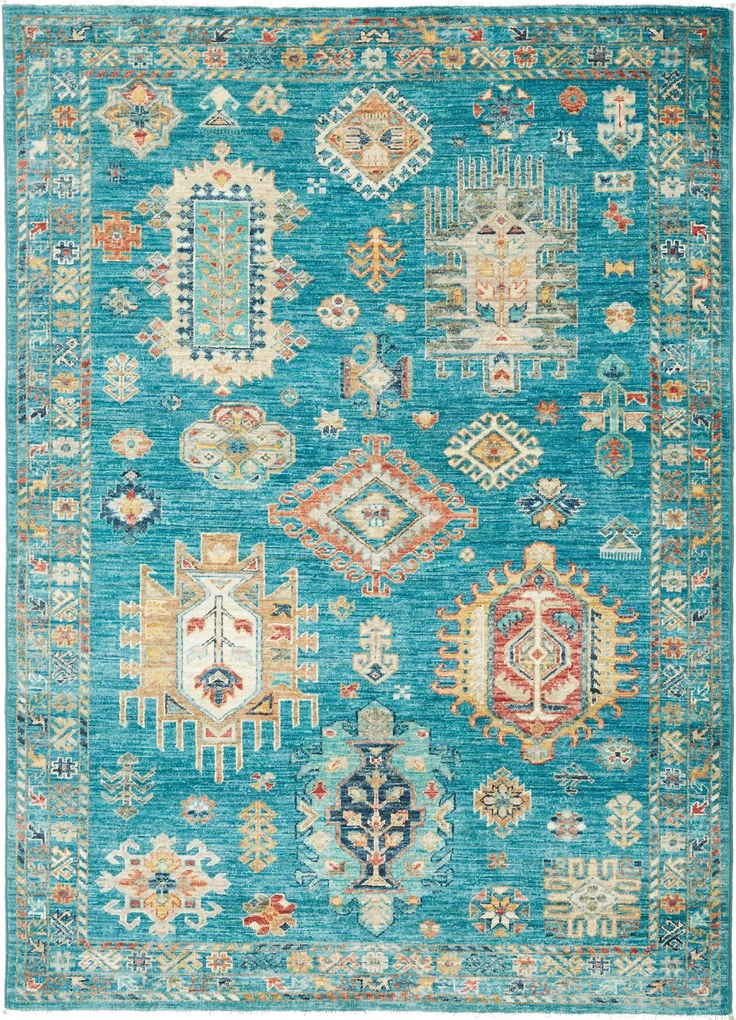 Samarkand Tappeto 130x170 Blu (Pakistan) Annodato A Mano