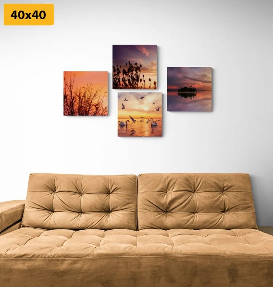Set di quadri – Natura in versione romantica