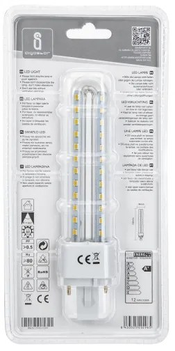 Lampadina LED G24D-3/12W/230V 4000K - Aigostar