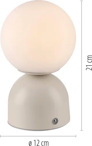 Schöner Wohnen 19218-39 - Lampada da tavolo LED dimmerabile RUDI LED/1,2W/5V grigia