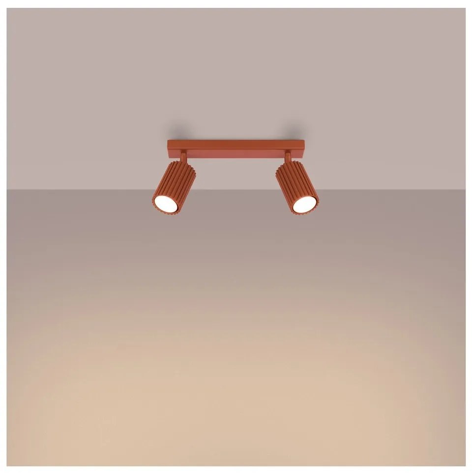 Faretto color mattone 6,5x30 cm Gleam – Sollux