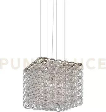 Giogali sospensione cub cristallo argento e bronzo opaco  3 luci at...