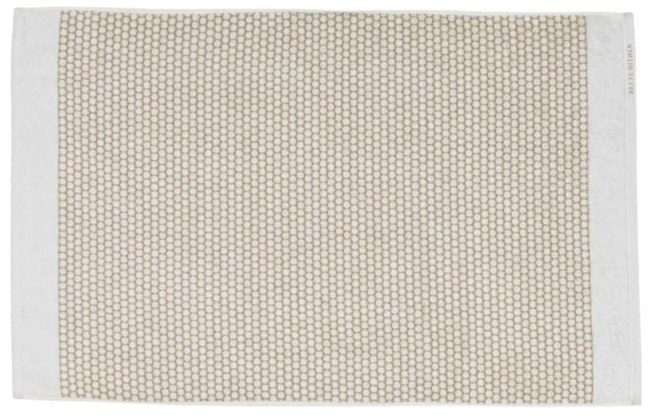 Tappetino da bagno in tessuto bianco e beige 50x80 cm Grid - Mette Ditmer Denmark