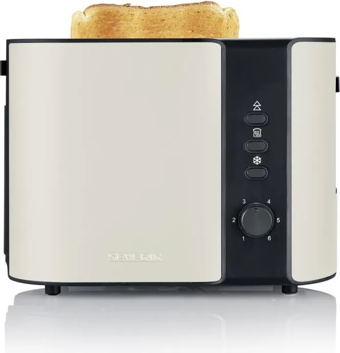 Severin AT 9576 - Tostapane a due fessure 800W/230V beige/nero