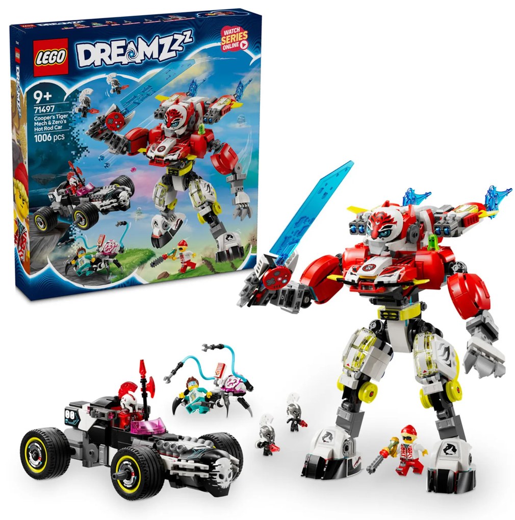 Mech tigre di Cooper e Bolide di Zero Lego Dreamzzz
