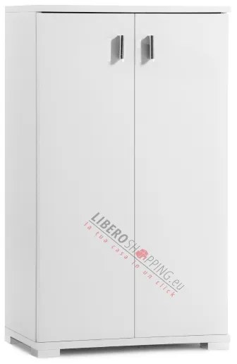 Mobile scarpiera in legno a due ante 53x91h cm Bianco Frassino